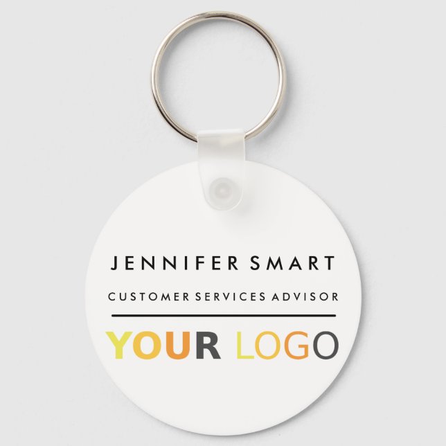 Chaveiro Large Employee Name Badge Custom Logo Staff (Frente)