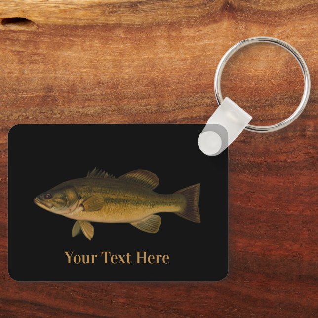 Chaveiro Largemouth Bass Your Text Here Fish (Frente)