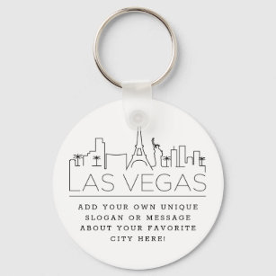 Chaveiro Las Vegas Stylizou Skyline   Slogan Personalizado