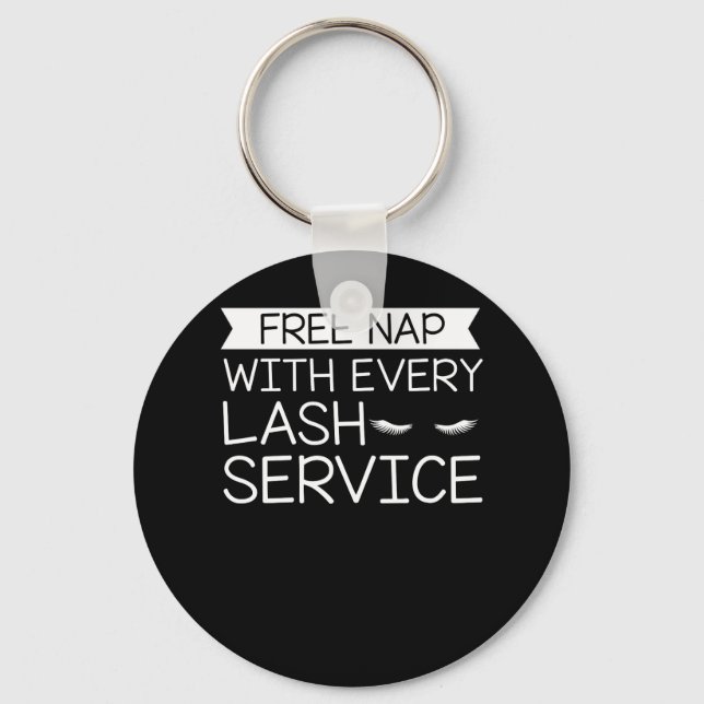 Chaveiro Lashes de ativação do serviço Lash do Nap Gratuito (Frente)