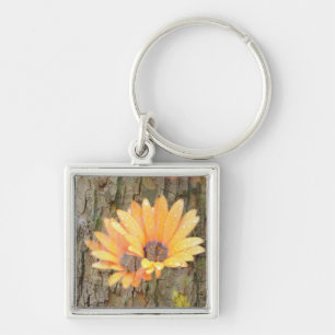Chaveiro Latido de Flor Amarelo