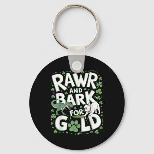 Chaveiro Latido Rawr T-rex Bulldog Rua. Patricks Day Americ