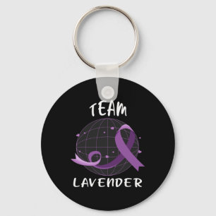 Chaveiro Lavanda De Equipe Para O Cancer Do Mundo De Consci