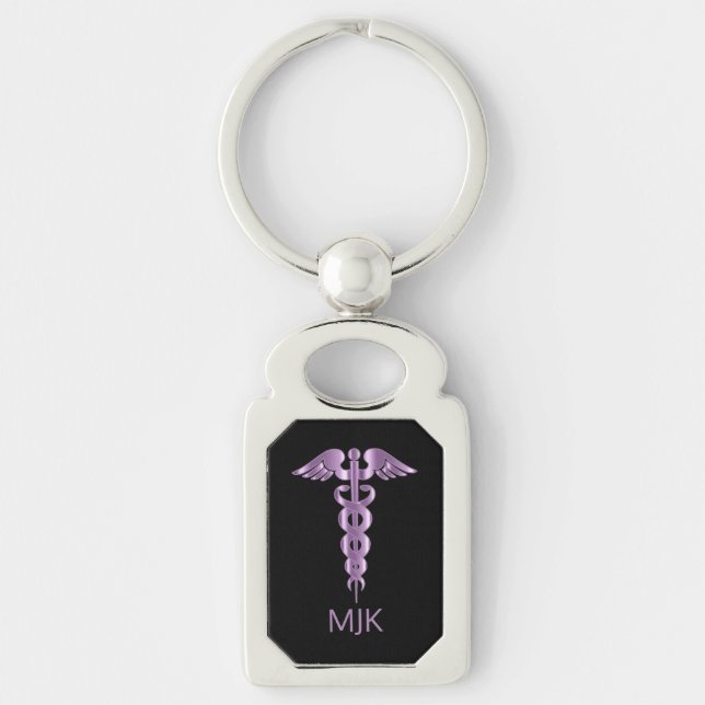 Chaveiro Lavanda Monograma    CaduceusKeychain (Frente)
