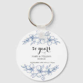 Chaveiro Lavanda roxo floral 50º aniversário de casamento