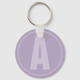 Chaveiro Lavender Letter Monogram Purple Initial Keychain