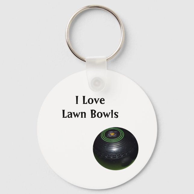 Chaveiro Lawn Bowls É Um Jogo Que Eu Amo, Tiro-Chave (Frente)