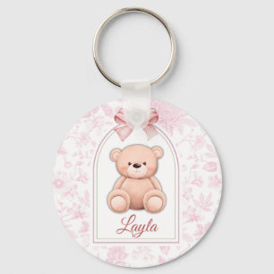 Chaveiro Layla   Design de Enfermeiro de Urso Rosa Personal
