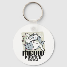 Chaveiro Lazer - Design de Gatos Preguiçosos