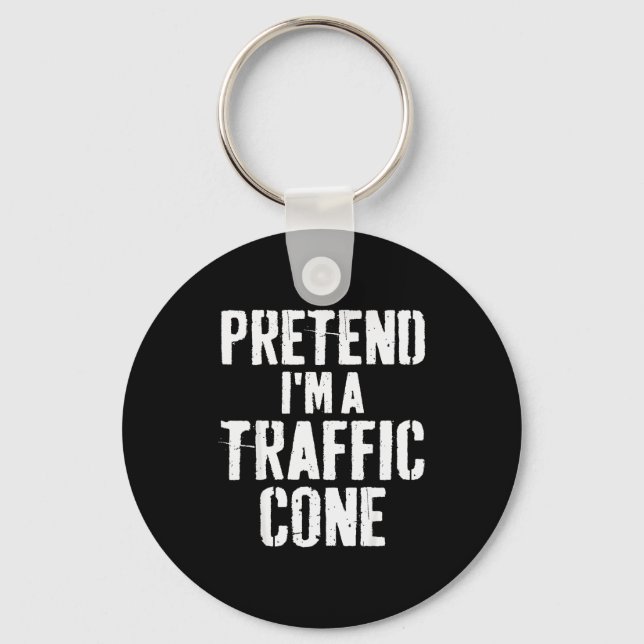 Chaveiro Lazy Easy Halloween Costume Pretend I'm A Traffic  (Frente)