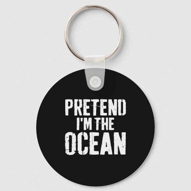 Chaveiro Lazy Easy Halloween Costume Pretend I'm The Ocean  (Frente)