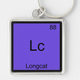 Chaveiro Lc - Longcat Camiseta engraçada símbolo de Química