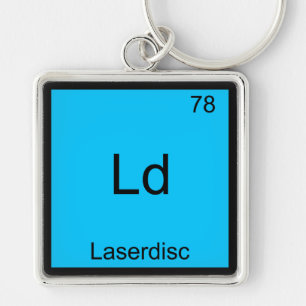 Chaveiro Ld - Laserdisc Camiseta Símbolo de Elemento de Quí
