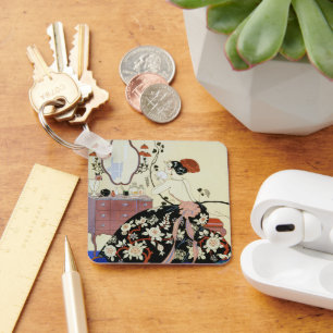 Chaveiro Le Grand Decolletage por George Barbier, Art Déco