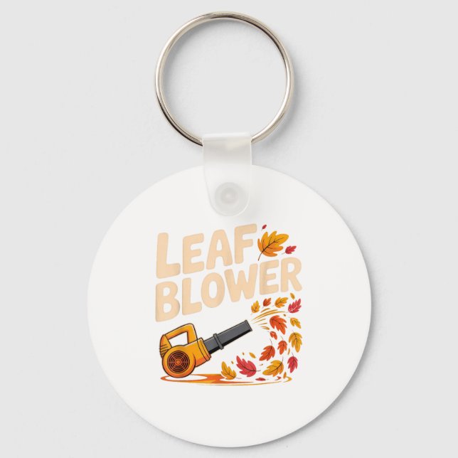 Chaveiro Leaf Blower Funny Autumn Fall Season Humor  (Frente)