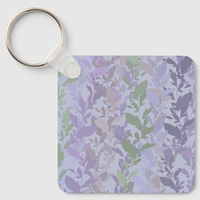 Chaveiro Leafy Creeping Vine Drawing Pattern With Pastels (Frente)