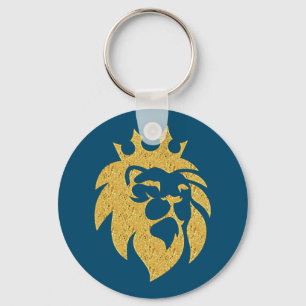 Chaveiro Leão com Coroa - Estilo Dourado 1