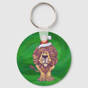 Chaveiro Leão de Natal em Verde