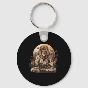 Chaveiro Leão de Taekwondo Floral Mma Kickboxing Jiu-jitsu