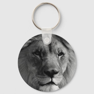 Chaveiro Leão preto e branco