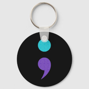 Chaveiro Legal Arte Do Sinal De Semicolão Para A Prevenção