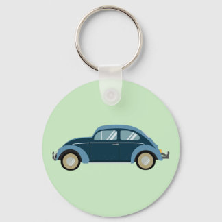 Chaveiro legal carro retrô azul com algemas