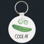 Chaveiro Legal como pepino "AF Legal" Cores de Água Engraça<br><div class="desc">Fique legal como pepino com este chaveiro. Arte aquarela só para você! Procure mais designs no meu compro!</div>