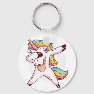 Chaveiro Legal Dabbing Unicorn Rainbow Trendy Move
