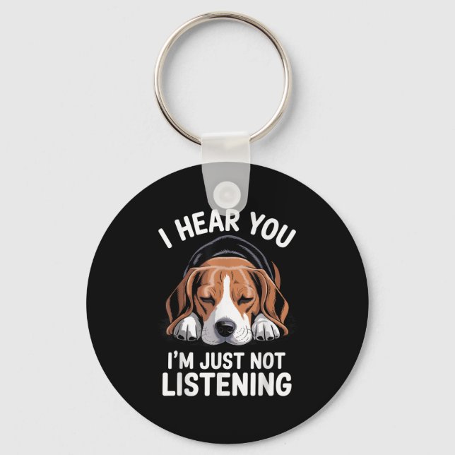 Chaveiro Legal Design de Beagle Para Homens Cão Considerado (Frente)