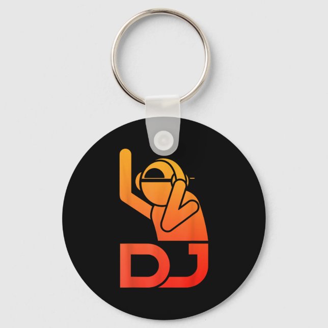 Chaveiro Legal Dj Art Para Homens Adolescentes Disco Jockey (Frente)