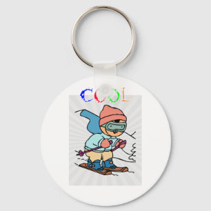 Chaveiro Legal esquiador engraçado designs de esqui es