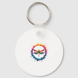 Chaveiro Legal Gráfico Tie Dye Óculos de sol Dragonfly Illu