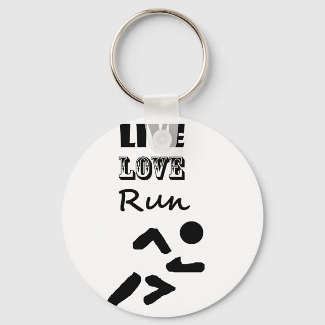 Chaveiro Legal Live Love Run Runners Art Design (Frente)