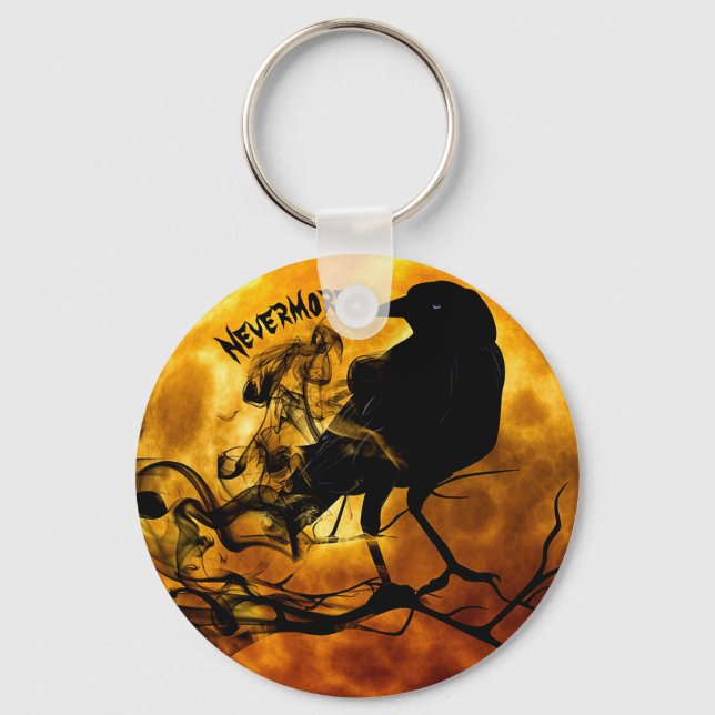 Chaveiro Legal 'Nunca mais' Raven Orange Moon Wispy Fantasm (Frente)