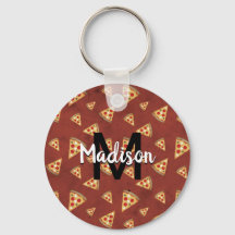 Legal pizza fatias vintage padrão vermelho Monogra