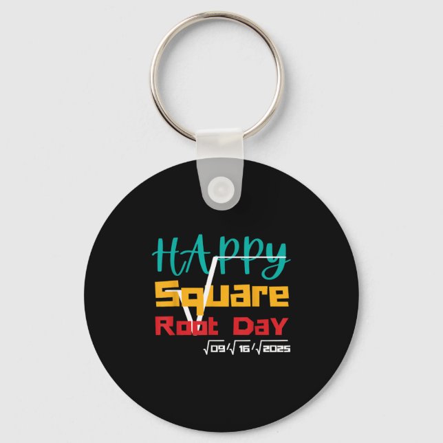 Chaveiro Legal Retro Happy Square Root Day Piada (Frente)