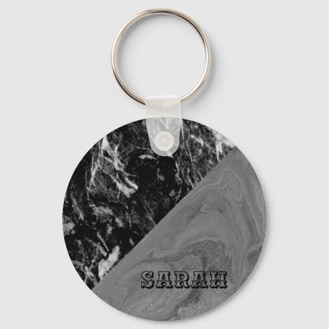 Chaveiro Legal Trendy Black Marble (Frente)