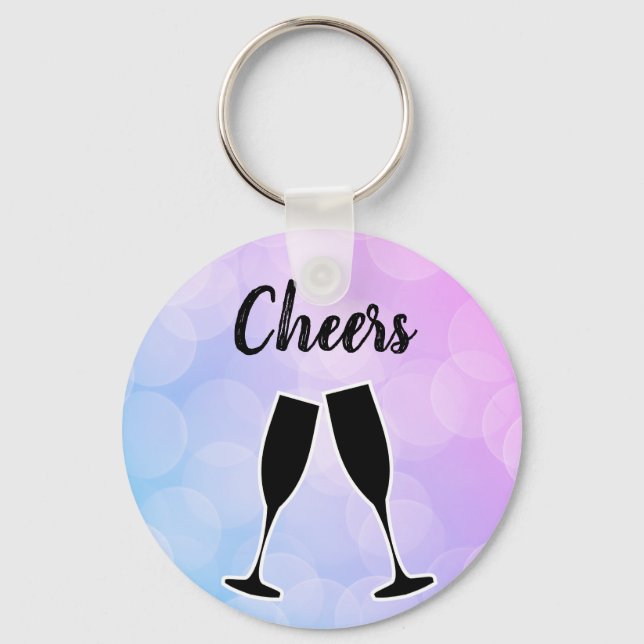 Chaveiro Legal Trendy Purple com seu nome (Frente)