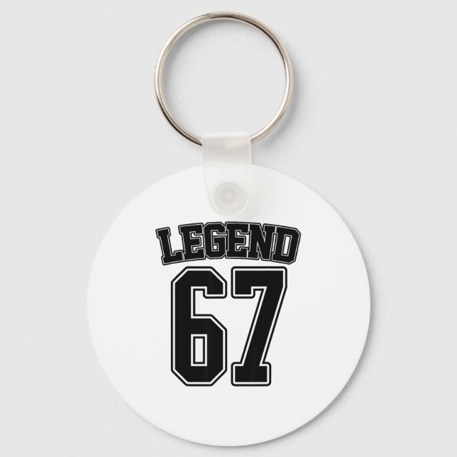 Chaveiro Legend 67 Six Seven Srts Number Varsity Team 67th  (Frente)