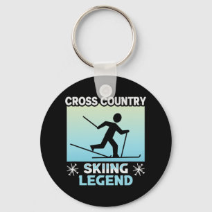 Chaveiro Legenda de esqui de Biathlon Cross Country