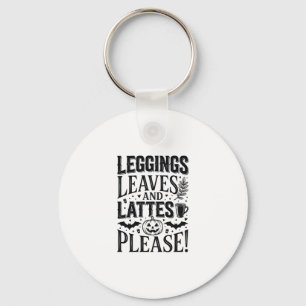Chaveiro Leggings Folhas Lattes Halloween Outono Desenho Ca