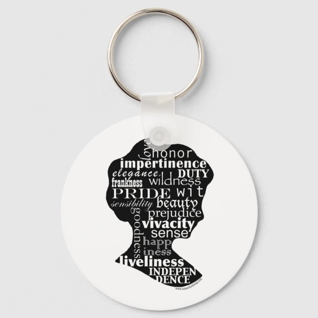 Chaveiro Leia Jane Austen Cameo (Frente)