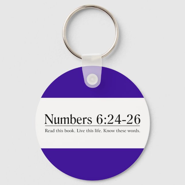 Chaveiro Leia os números da Bíblia 6:24-26 (Frente)