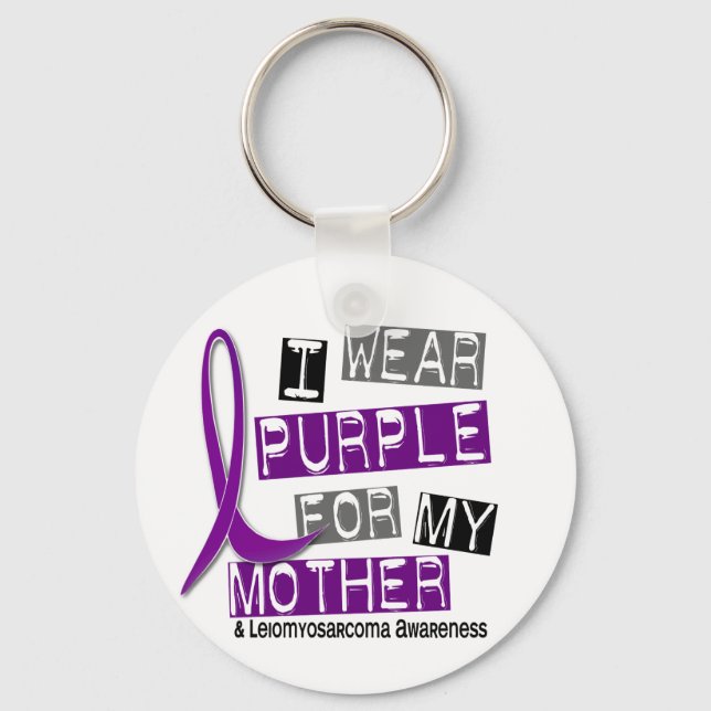Chaveiro LEIOMYOSARCOMA Eu Visto Roxo Para Minha Mãe 37 (Frente)