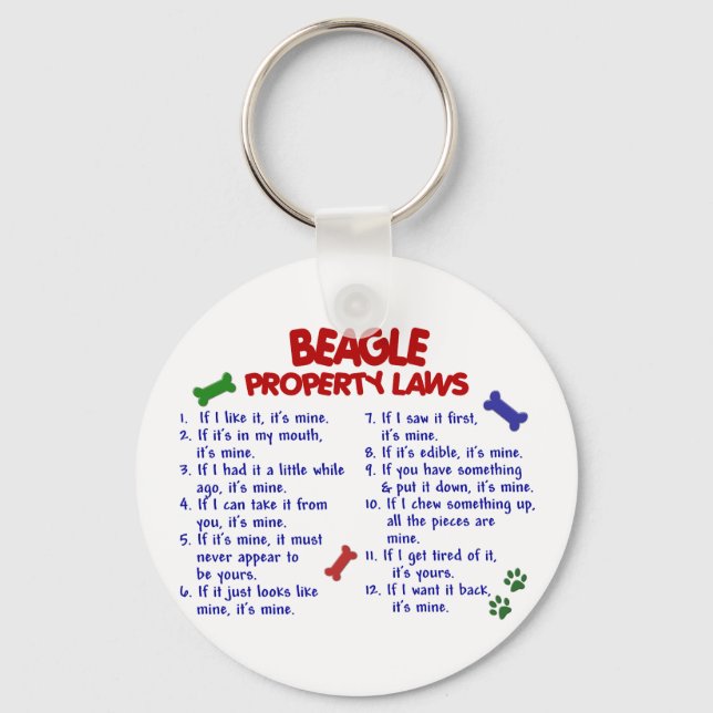 Chaveiro Leis de propriedade BEAGLE 2 (Frente)