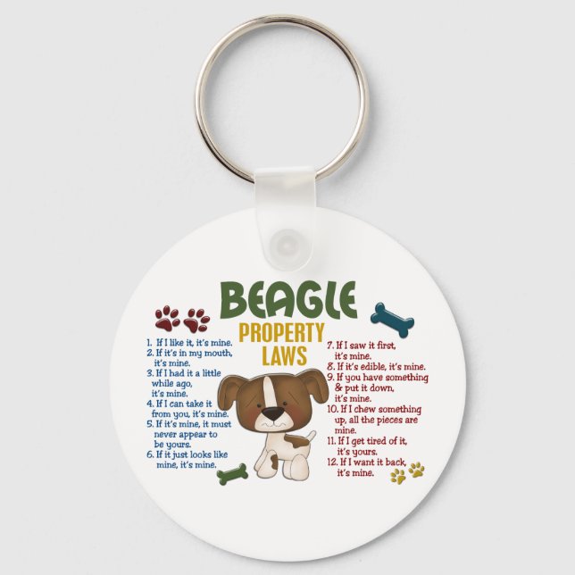 Chaveiro Leis de Propriedades do Beagle 4 (Frente)