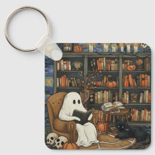 Chaveiro Leitor de Livro Fantasma Lendo Literatura do Livro