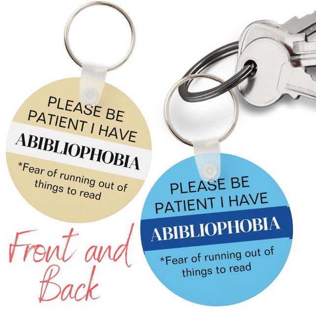 Chaveiro Leitor de livros engraçados adora livraria de pres (Criador carregado)