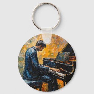 Chaveiro Leitor de Piano - Pintura de Óleo