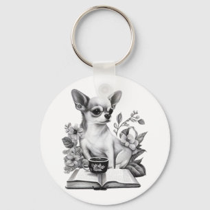 Chaveiro Leitura De Café Do Livro Chihuahua